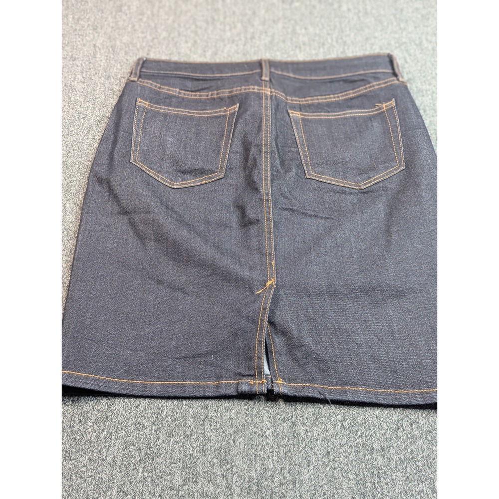 Old‎ Navy Womens Dark Wash Denim Pencil Skirt Size 8 Regular Stretch Knee Length - Picture 5 of 8